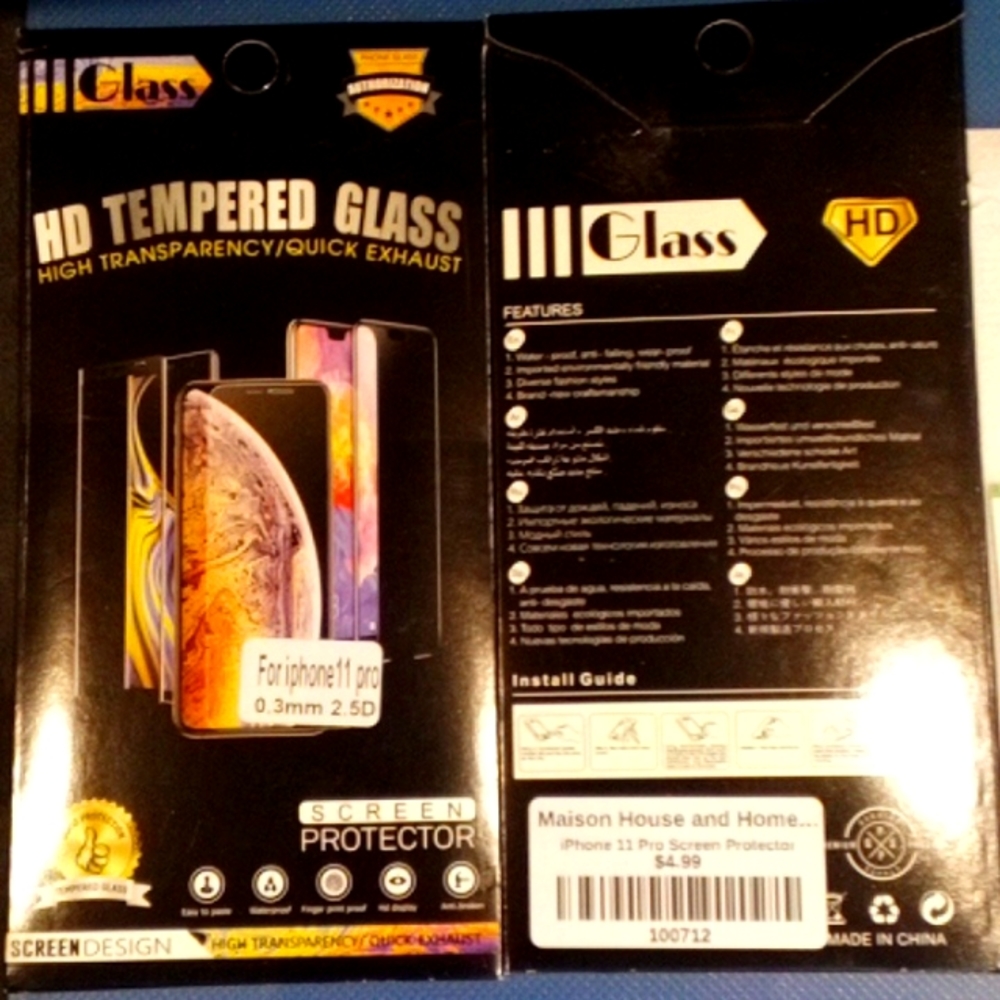 I PHONE 11 HD TEMPERED GLASS SCREEN PROTECTORS 10 for 23 dollars!!!!